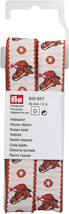 Produktbild Prym Webband Pferd, beige & braun 20 mm, Coupon 2 m mit Haken