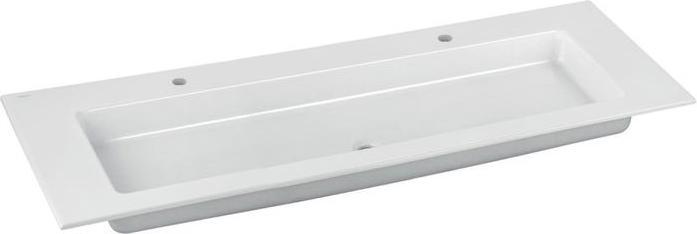 Image du produit Keuco lavabo double en céramique ROYAL 60 1409x17x538mm m 2x1L-évier blanc (538 mm, 1409 mm)