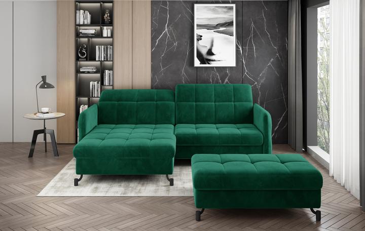 Immagine prodotto ELTAP Narożnik Lorelle + Pouf (Set di tappezzerie, Divano letto, Divano ad angolo)