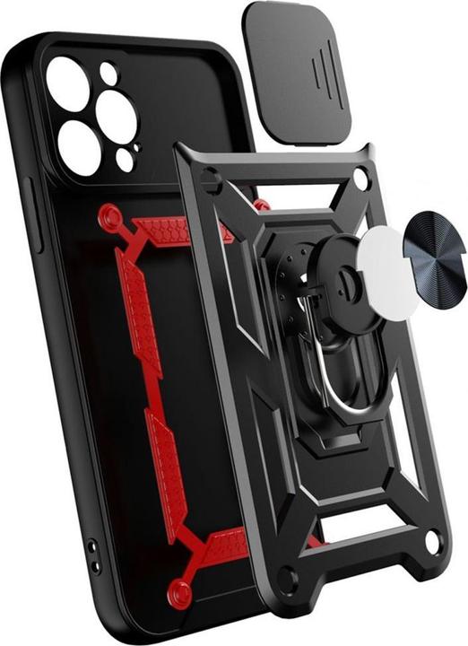 Produktbild Hurtel Hybrid Armor Camshield case for iPhone 13 Pro Max armored case with camera cover blue (Apple iPhone 13 Pro Max)
