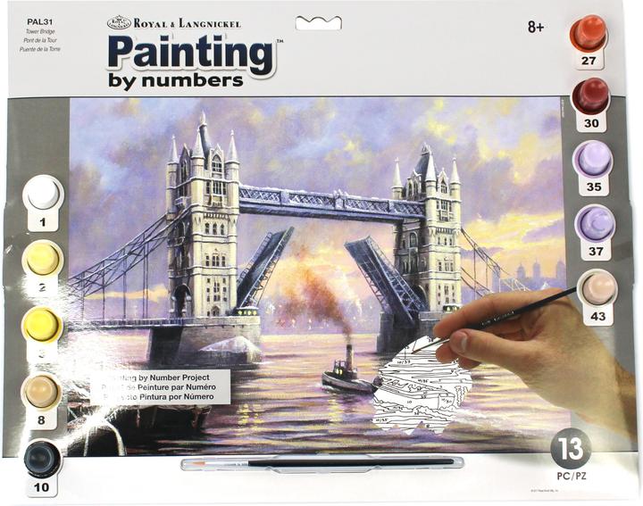 Immagine prodotto Magni Pittura per numeri - Professionista "Tower Bridge", quadro fai da te di circa 40 x 32,5 cm, inclusi