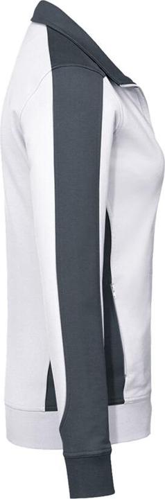 Actual product image Hakro Ladies Sweat Jacket Contrast Perf ormance white/anthracite Gr.3XL (3XL)