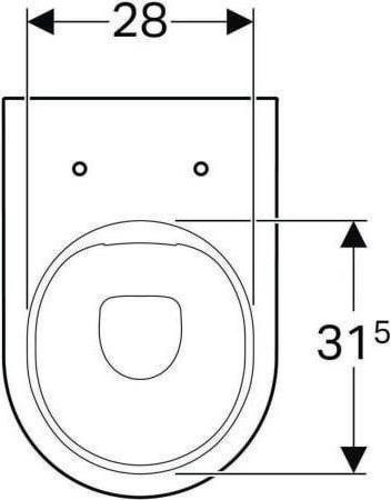 Produktbild Geberit splrandloses Tiefspl-WC Acanto stehend Abgang waagerecht wei Keratec 500602018