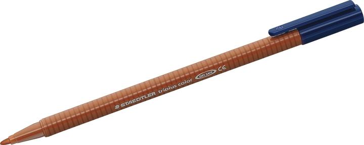 Actual product image Staedtler triplus colour 323 triangular fibre-tip pen, single product, burnt sienna (sienna brown, 1 x)