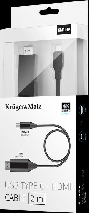 Actual product image Krüger&Matz Smartwatch HDMI cable - USB 2 m Kruger & Matz (0.10 m)