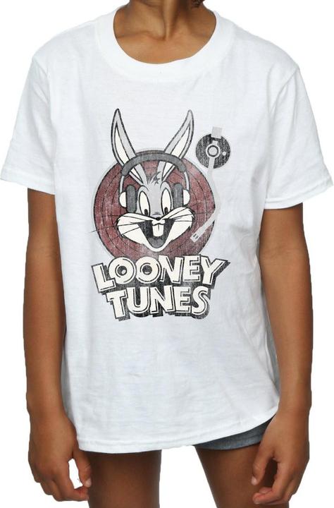 Actual product image Looney Tunes Girls Bugs Bunny Circle Logo Cotton T-Shirt (128)