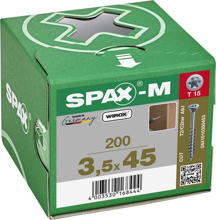 Produktbild Spax Selbstbohrschrauben M SK T15 3,5x45 mm (200 Schrauben pro Stück)