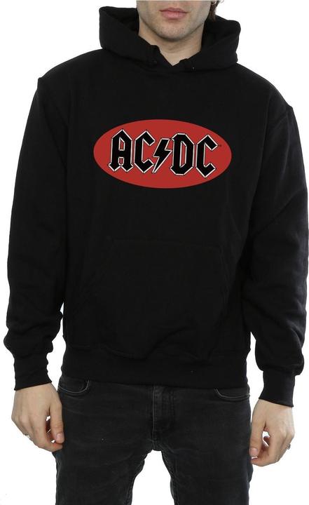Actual product image AC/DC Mens Red Circle Logo Hoodie (M)