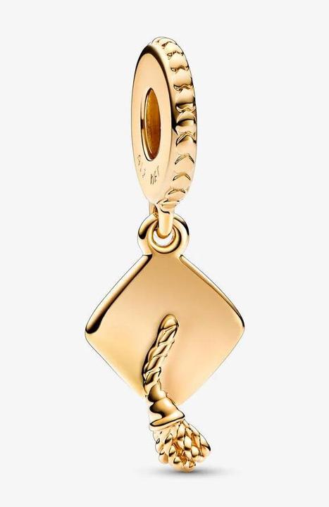 Actual product image Pandora Graduation Cap Charm (Metal, Gold plated)