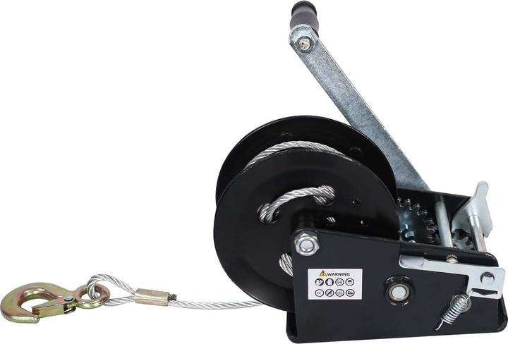 Immagine prodotto XPOtool Argano manuale a cavo 1500kg 4:1 8:1 28x24cm Argano a cavo 10m Argano a cavo forestale