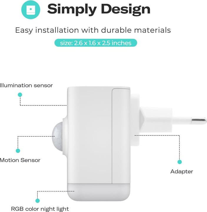 Actual product image Third Reality THIRDREALITY Multi-Function Night Light (Type-F)