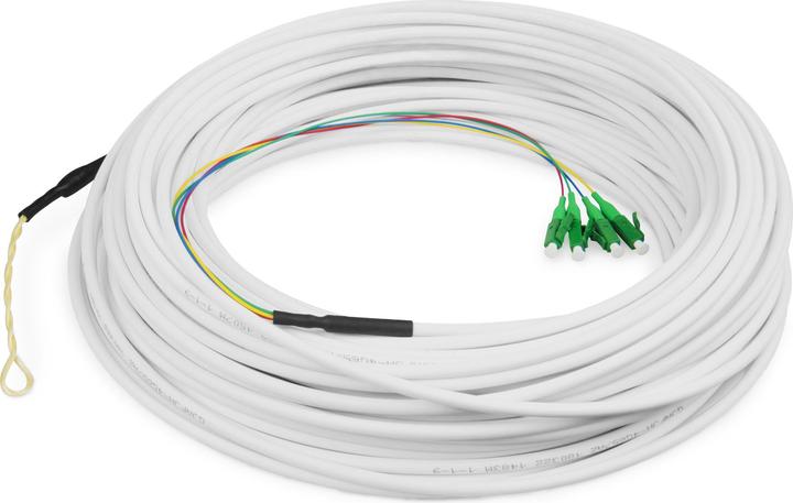 Produktbild Digitus FTTH-Drop-Kabel, Singlemode, 4 Adern, LC/APC G.657.A2, 50m (U/UTP, CAT6, 50 m)