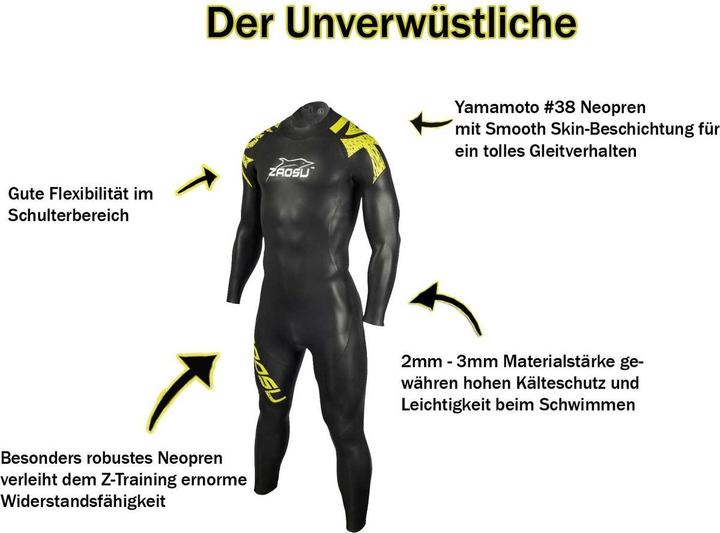 Produktbild Zaosu Men's Wetsuit Z-Training Backzip (3/2 mm, S)