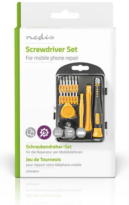 Immagine prodotto Nedis Set di riparazione per telefono/tablet | 17-in-1 | PC / Smartphone / Tablet (17 pezzi)