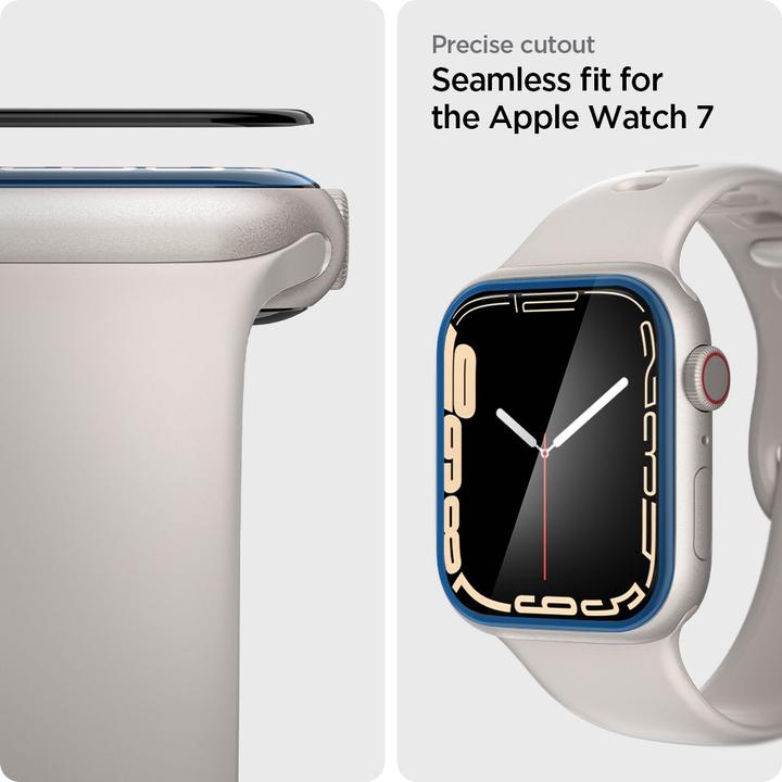 Actual product image Spigen ProFlex EZ FIT Apple Watch 7 45mm 2szt./2pcs AFL04051 Szkło Hybrydowe