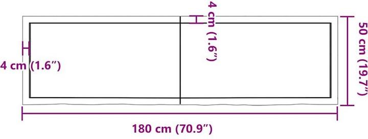Actual product image VidaXL Oak Nature (180 x 50 x 6 cm)