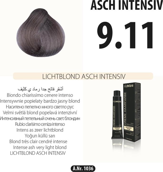Produktbild FemMas (9.1) Haarfarbe Lichtblond Asch 100ml (Lichtblond asch)