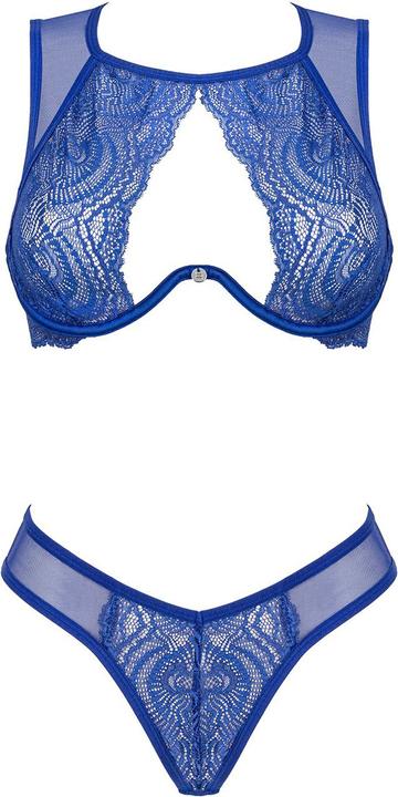 Produktbild Obsessive Giselia Lace Bra Set - Cobalt (S)