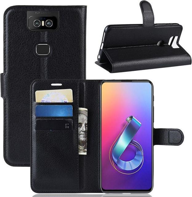 Actual product image MU Classic Litchi Leather Bookcover Series (Asus Zenfone 6)