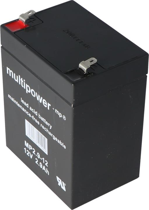 Produktbild Multipower Akku MP2.9-12 Blei Akku, 4,8mm Faston Steckkontakten (12 V, 2.90 Ah)