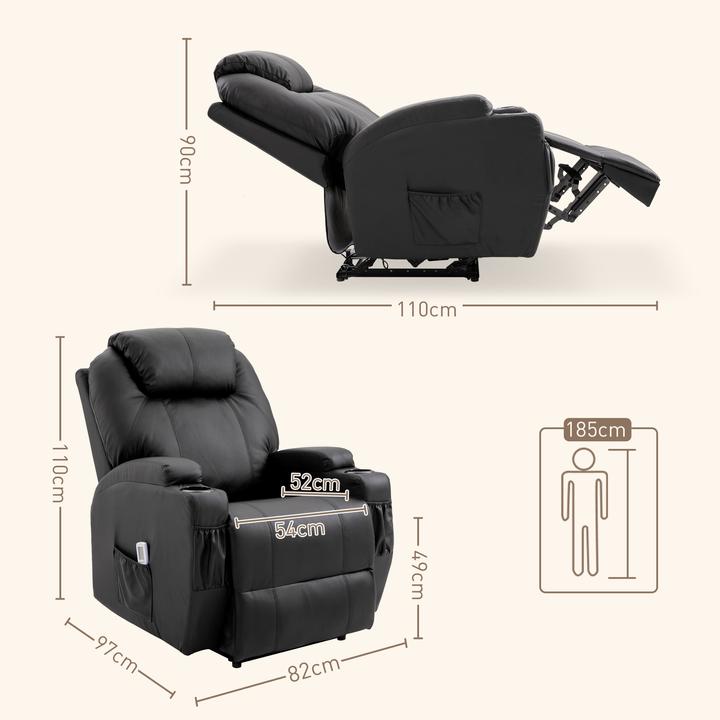 Image du produit Homcom Massagesessel mit Liegefunktion
