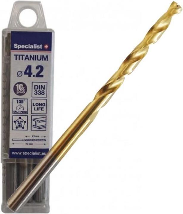 Actual product image Titanium metal drill 4.2 mm 10pcs (4.2 mm)