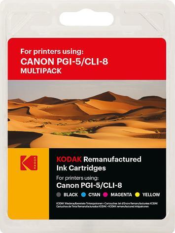 Immagine prodotto Kodak SUPPLEMENTI 185C000826 Inchiostro CANON IP (5) cmyk pbk ricostruito PGI5/CLI8 1x360/4x420