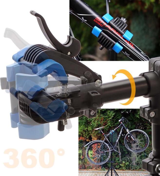 Image du produit Wiltec Béquille de réparation pivotante à 360° 30kg Béquille de montage vélo réglable