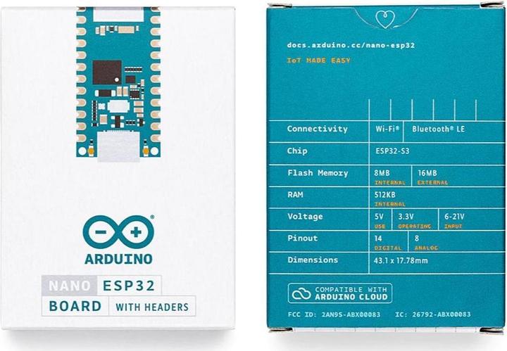 Produktbild Arduino Nano ESP32 with headers