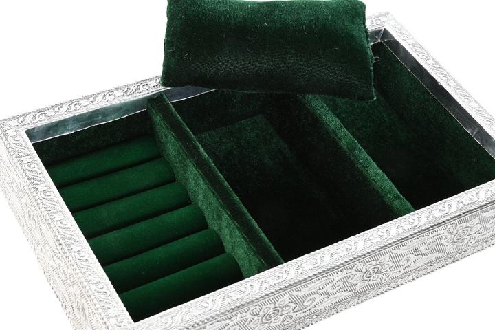 Actual product image Esprit Box-Schmuckkästchen Home grün Silberfarben Holz Aluminium 25 x 15 x 5 cm