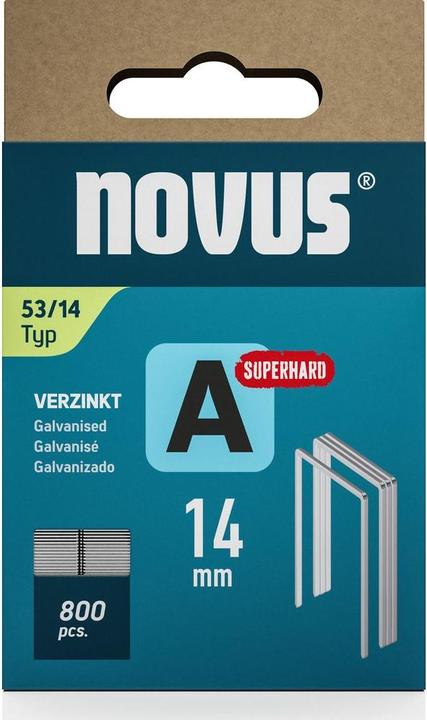 Actual product image Novus Fine wire staples A 53 14mm Super Hard