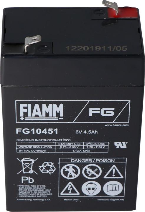 Produktbild Fiamm Akku für Peg Perego Fahrzeuge 6 Volt (6 V, 4.50 Ah)