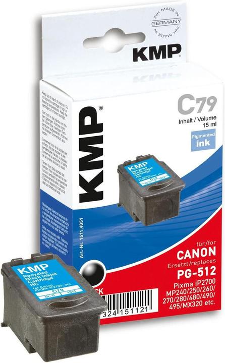 Productafbeelding KMP C79 inktcartridge compatibel met Canon PG-512 (BK)