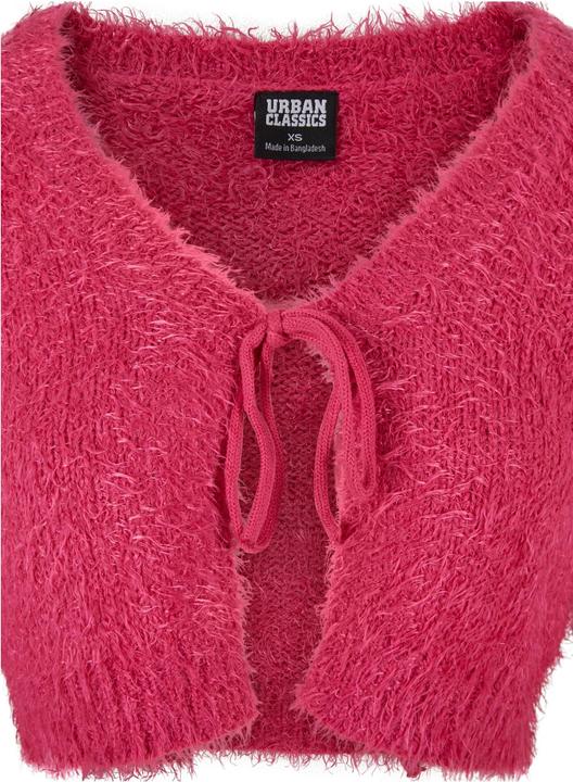 Actual product image Urban Classics Ladies Tied Cropped Feather Cardigan - 117653 (XL)