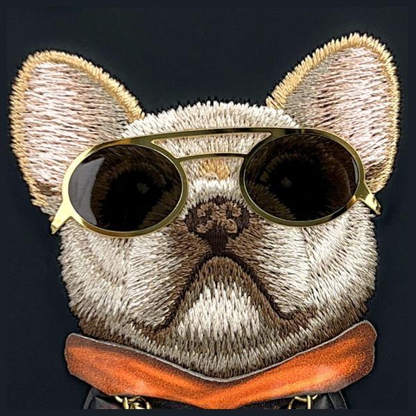 Productafbeelding Audi Nimmy hoesje iPhone 16 6.1" zwart Bril Cool Dog (Apple iPhone 16)
