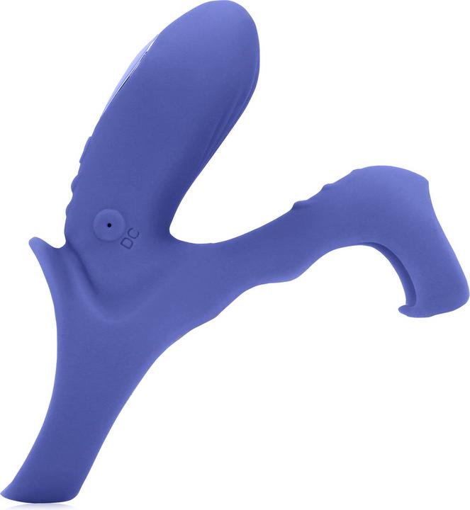 Actual product image Loveline Vibrating Cockring with Clit Stimulation - Tamiya Blue (4.20 cm)