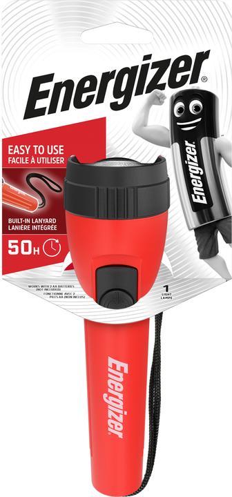 Energizer Light 2AA - Hand-held flashing light - Red - Plastic - Buttons - LED - 7 lamps (15 cm, 25 lm)