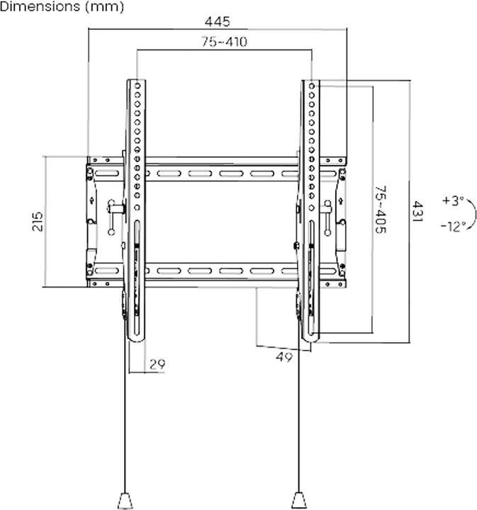 Produktbild Wiltec TV Halterung 32"–70" TV Wandhalterung schwenkbar 70kg Fernsehhalterung (70")