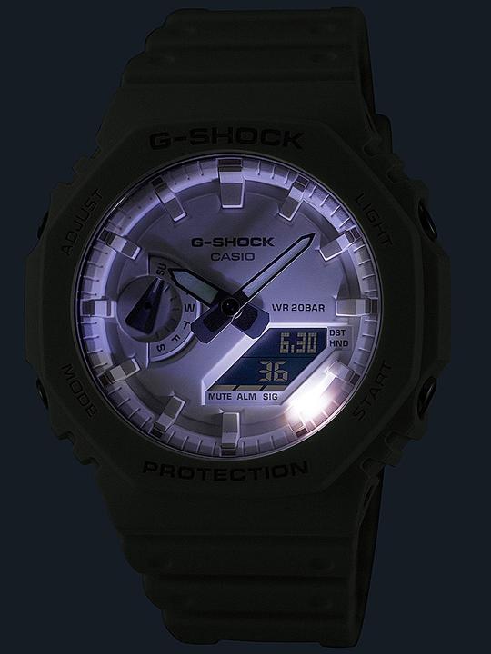 Actual product image G-Shock GA-2100-7A7ER (Power reserve display, 45 mm)