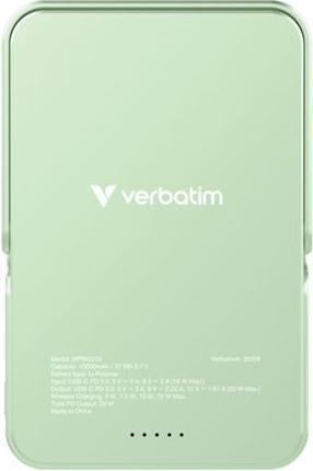 Actual product image Verbatim Power Bank mit Standfuss mag.wireless 10000mA grün 32259 (10000 mAh)