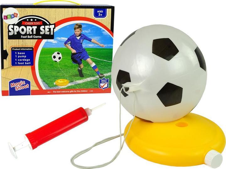 Lean Toys Importazione di Leantoys Set calcio palla su corda pompa
