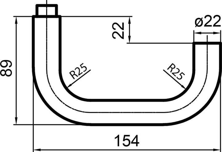 Produktbild Glutz Türdrücker 5154 Stockholm (Türgriff)