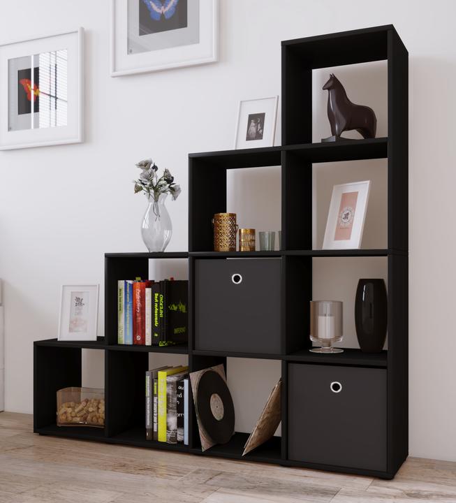 Produktbild VCM Holz Stand Treppenregal 10 Fächer Napoli (143 x 29 x 139 cm)