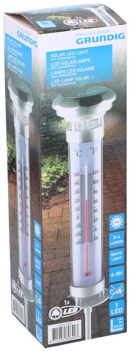 Image du produit Grundig Lampe solaire avec thermomètre LED (4 lm)