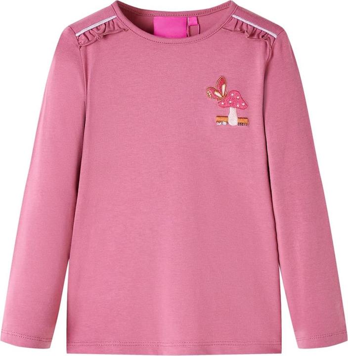 Image du produit VidaXL T-shirt manches longues enfant rose framboise 92,Matière : 95% coton (92)