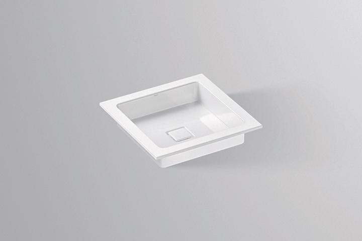 Actual product image Alape built-in basin EB.Q450, square W: 450mm H: 94mm D: 450mm, 2302000000, white (450 mm, 450 mm)