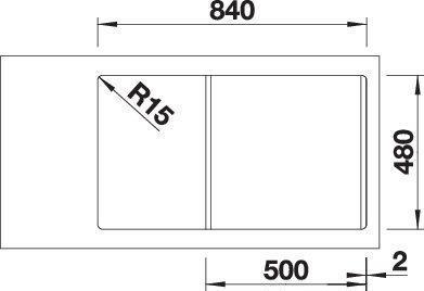 Produktbild Blanco SONA 5 S (Einbauspüle, 86 cm, 50 cm)