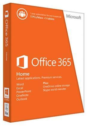 Image du produit Microsoft Office 365 Home English (1 Utilisateur, 12 mois)