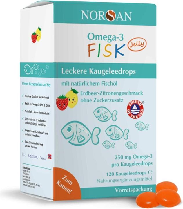 Image du produit Norsan Omega-3 Kids Jelly (120 pcs) (120 pièce(s), Bonbon, 261 g)