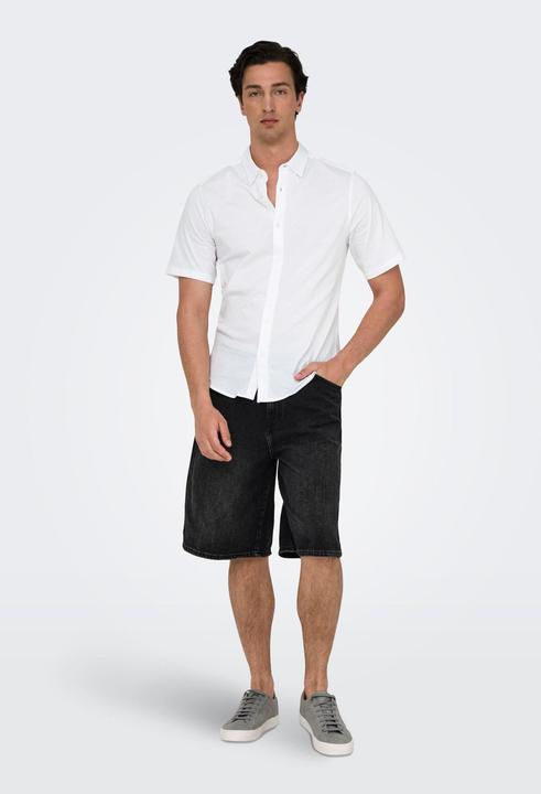 Produktbild Only & Sons Onsrobin Button Under Ss Stretch Shirt (S)